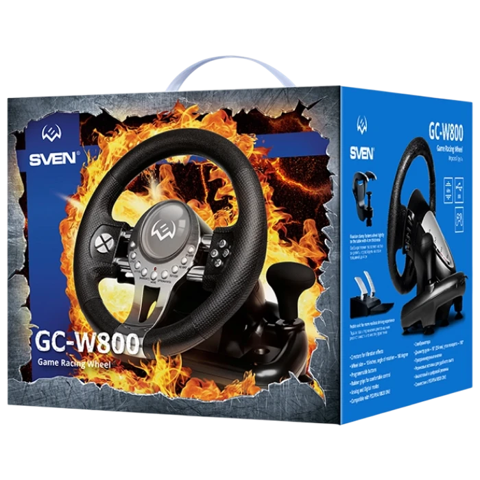 Игровой руль sven gc-w800, чёрный 2