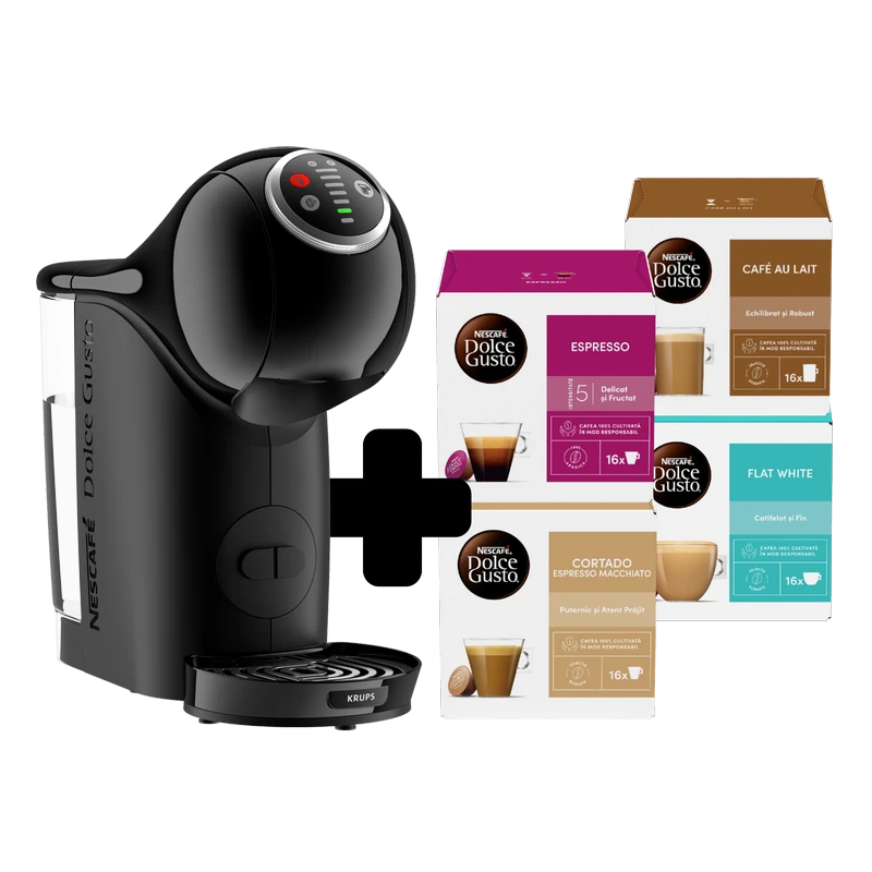 Cafetiera cu capsule krups genio s plus + capsule nescafe dolce gusto, 1500w, negru 5