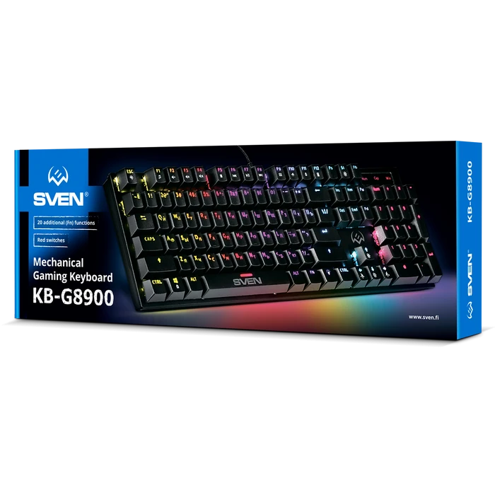 Tastatură sven kb-g8900, cu fir, negru 4