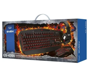 Set tastatură + mouse + mouse pad + căști sven gs-4300, cu fir, negru Thumbnail 12