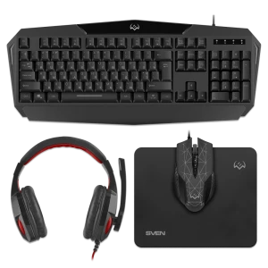 Set tastatură + mouse + mouse pad + căști sven gs-4300, cu fir, negru Thumbnail 8