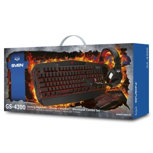 Set tastatură + mouse + mouse pad + căști sven gs-4300, cu fir, negru Thumbnail 14