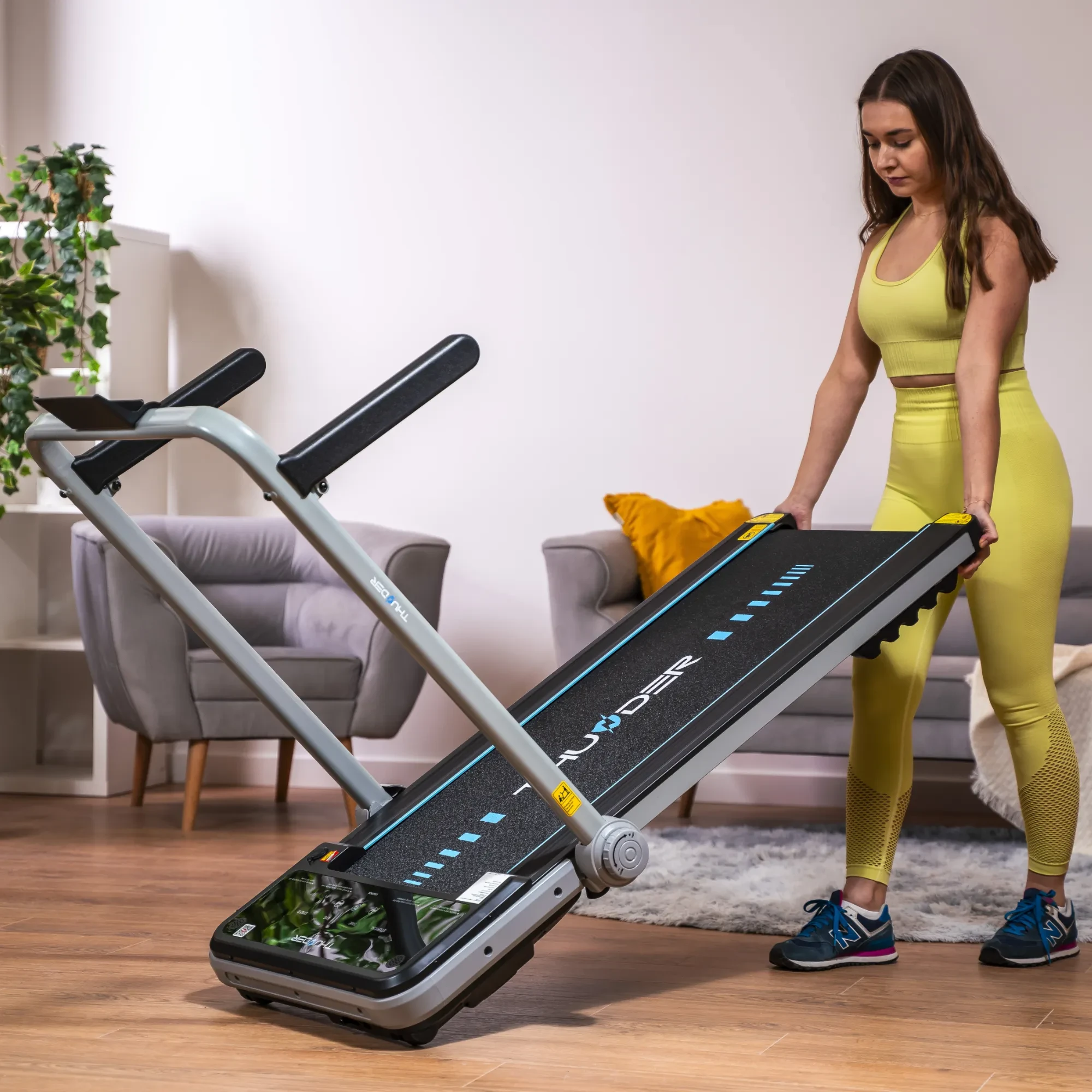 Banda de alergare electrica thunder race-silver 4