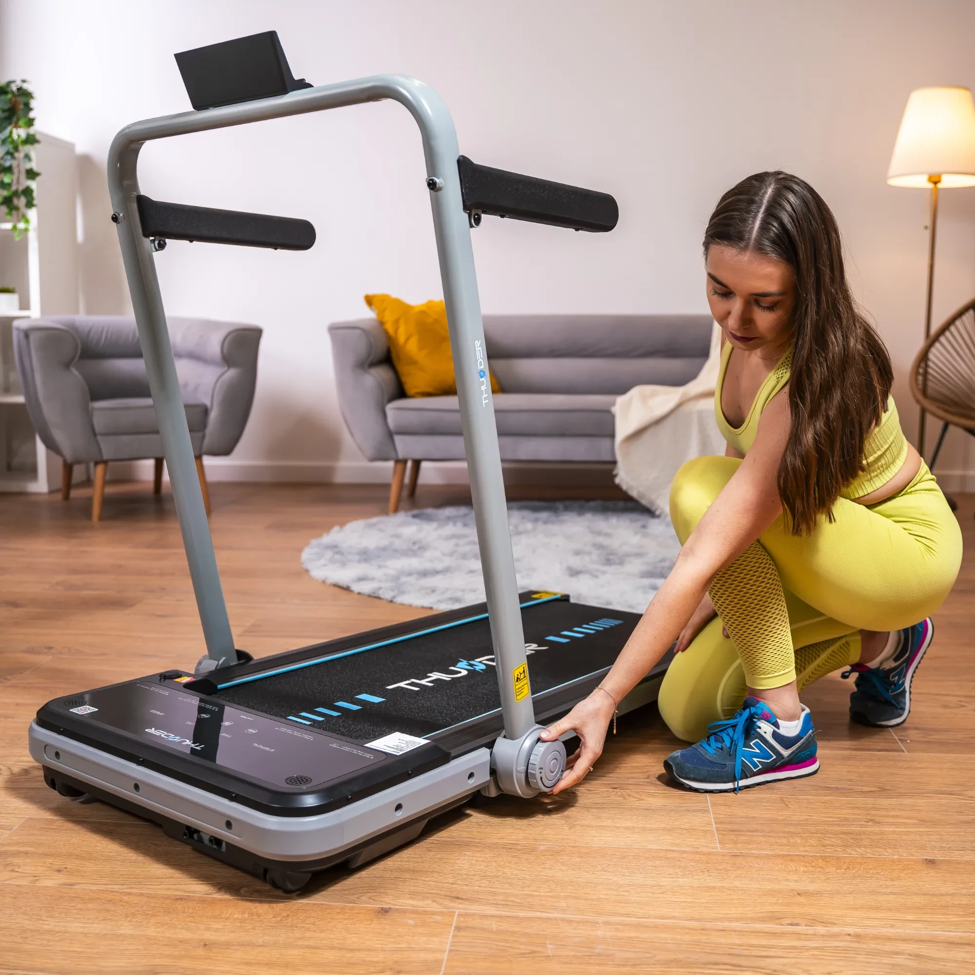 Banda de alergare electrica thunder race-silver 5