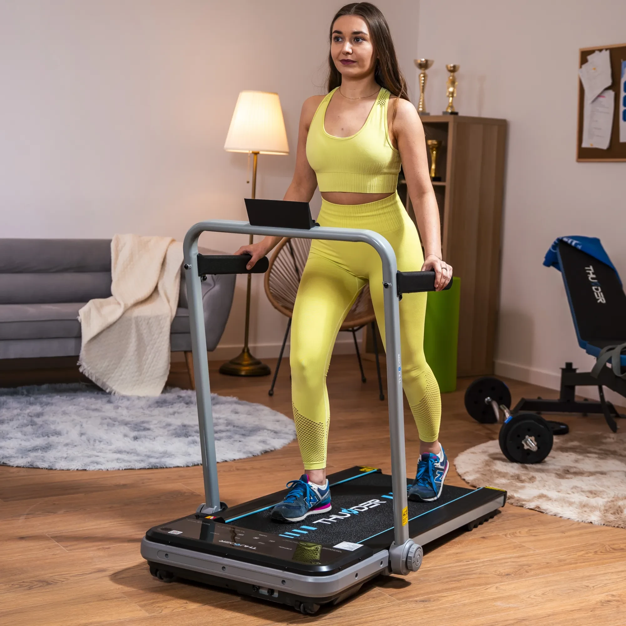 Banda de alergare electrica thunder race-silver 7