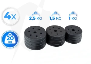 Gantere bitum reglabile thunder gym-02, 2x10 kg gym-02 Thumbnail 7