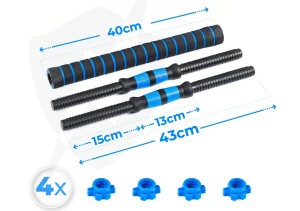 Gantere bitum reglabile thunder gym-02, 2x10 kg gym-02 Thumbnail 8