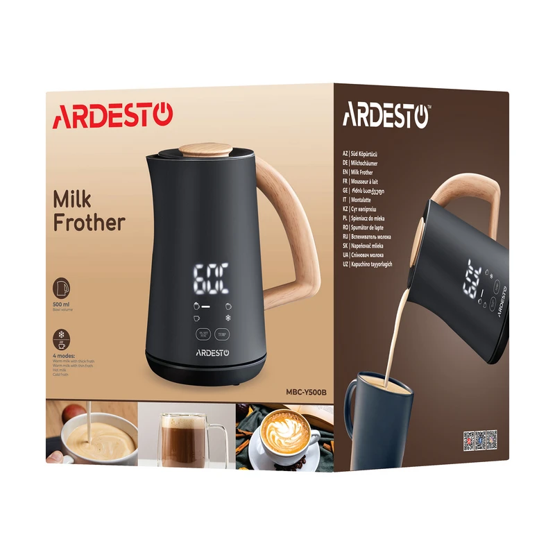 Aparat pentru spumare lapte ardesto mbc-y500b, negru 6