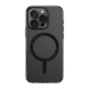 Uniq case for iphone 16 pro hybrid clario (eco) with magclick charging, smoke Thumbnail 2