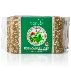 Absorbante femei cu ierburi „prospețime de nefrite” noapte super, 10 buc.