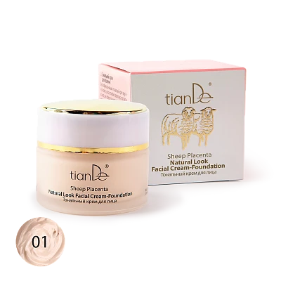 Cremă fond de ten pentru față, nuanța 01, 50 g 2