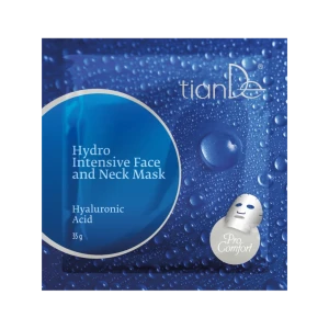 Mască hidratantă pentru față și gât „acid hialuronic” pro-comfort, 1 buc