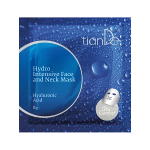 Mască hidratantă pentru față și gât „acid hialuronic” pro-comfort, 1 buc