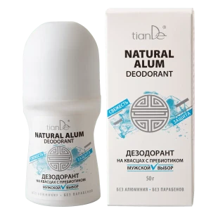 Deodorant pe bază de alunit cu prebiotic „alegerea bărbatului”, prospețime Thumbnail 3