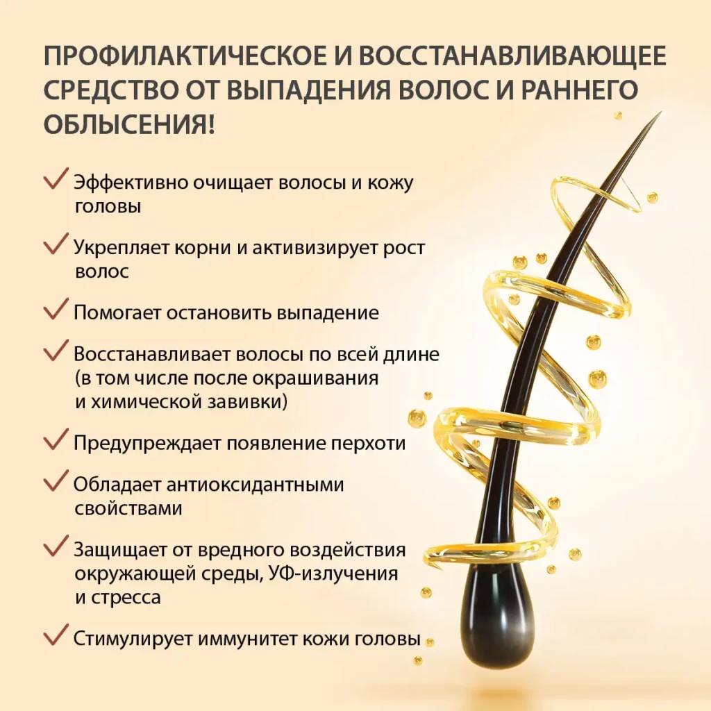 Шампунь укрепляющий корни с экстрактом гриба линчжи, 220 г 9