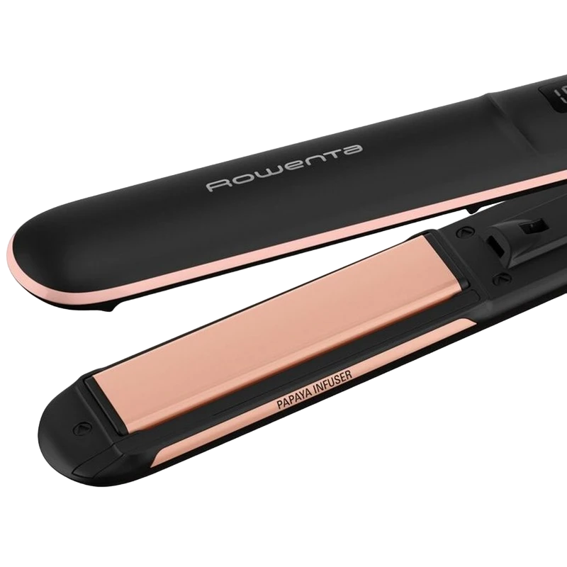 Выпрямитель для волос rowenta express shine papaya sf4620f0, чёрный 11