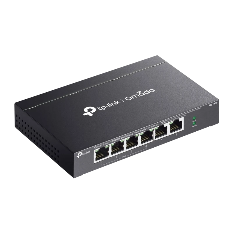 Switch de rețea tp-link ds106p, 4x ieee 802.3af/at poe+ 5