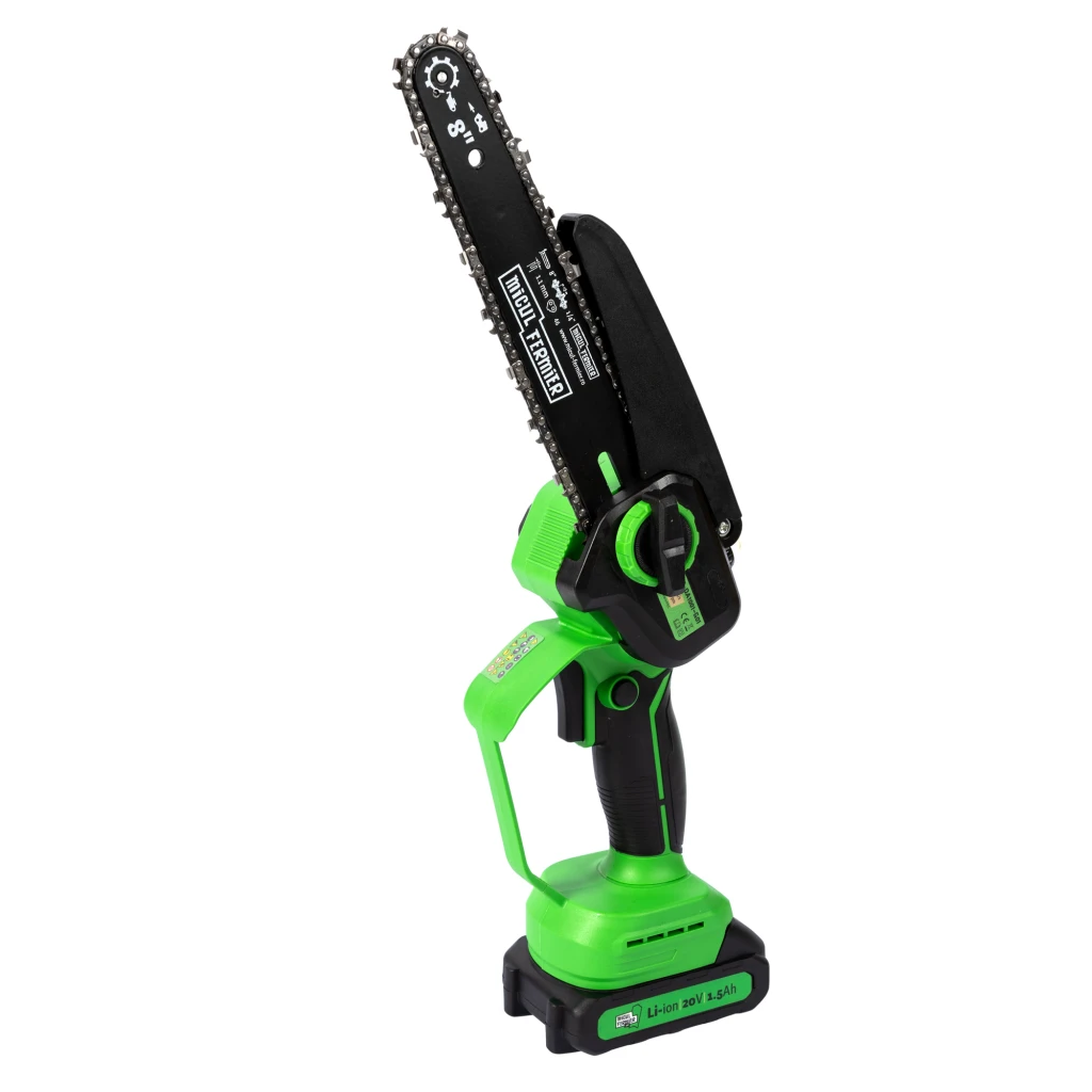 Аккумуляторная пила с двумя цепями и двумя шинами micul fermier 20v 16