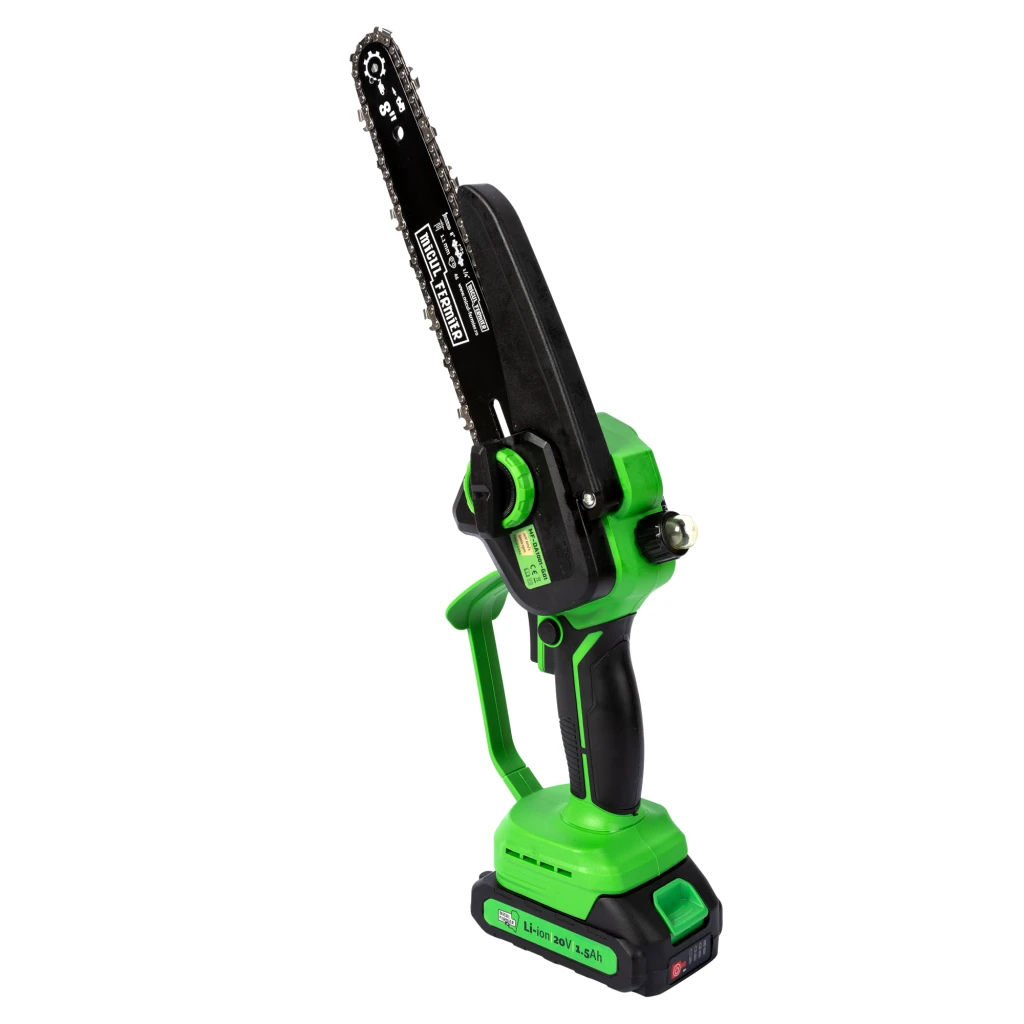 Аккумуляторная пила с двумя цепями и двумя шинами micul fermier 20v 18