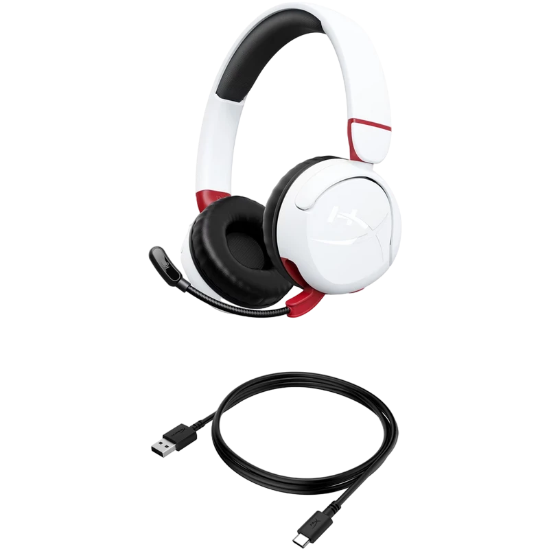 Căști gaming hyperx cloud mini, fără fir, alb 5