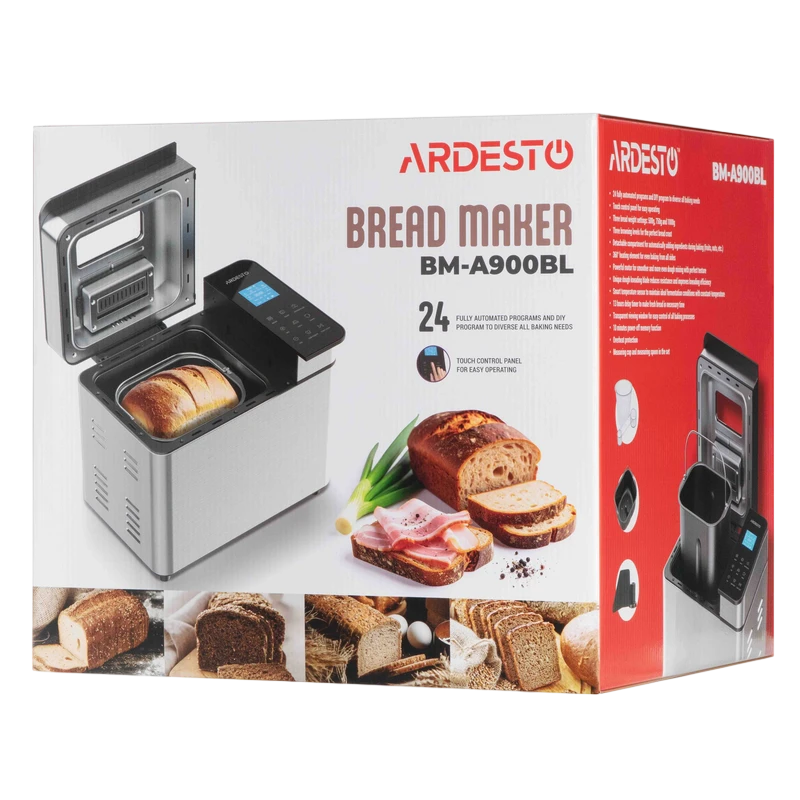 Mașină de pâine ardesto bm-a900bl, argintiu 5