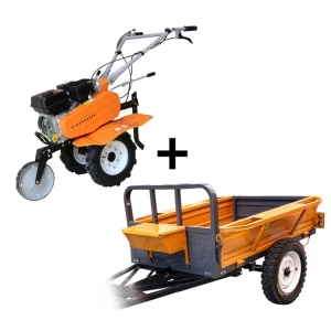 Комплект мотокультиватор technoworker hb 700 n + фреза (vor57410) + прицеп rk700