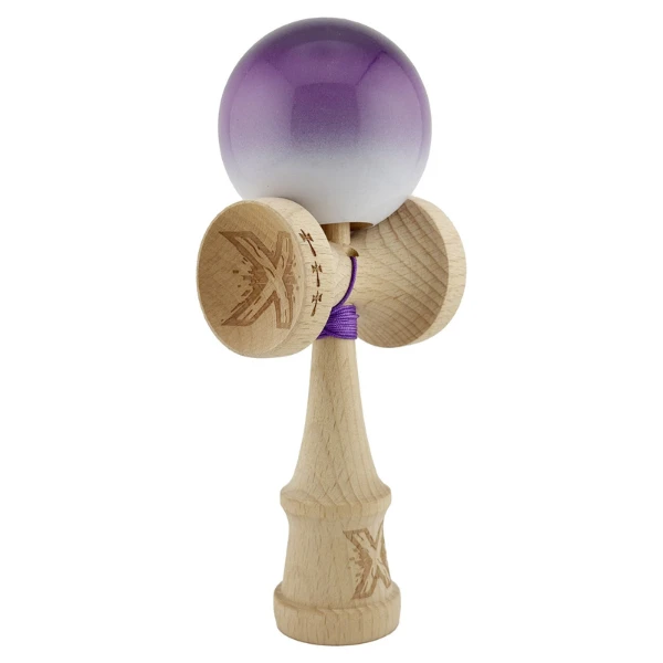 "kendama flippy x original", profesională, rulment metalic, ața 55 cm, ultra aderent, cupe mari, 7 х 6 х 18 cm, mov-alb 10