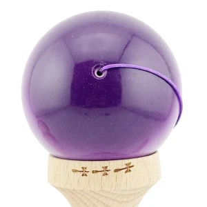 "kendama flippy x original", profesională, rulment metalic, ața 55 cm, ultra aderent, cupe mari, 7 х 6 х 18 cm, mov-alb Thumbnail 8