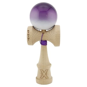"kendama flippy x original", profesională, rulment metalic, ața 55 cm, ultra aderent, cupe mari, 7 х 6 х 18 cm, mov-alb Thumbnail 2