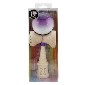 "kendama flippy x original", profesională, rulment metalic, ața 55 cm, ultra aderent, cupe mari, 7 х 6 х 18 cm, mov-alb Thumbnail 3