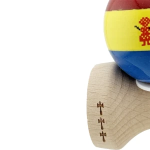 «kendama super sticky x original», profesională, rulment metalic, ața 62/65 cm, ultra aderent, king size 7.5 x 6 x 18 cm, stil romanesc Thumbnail 9