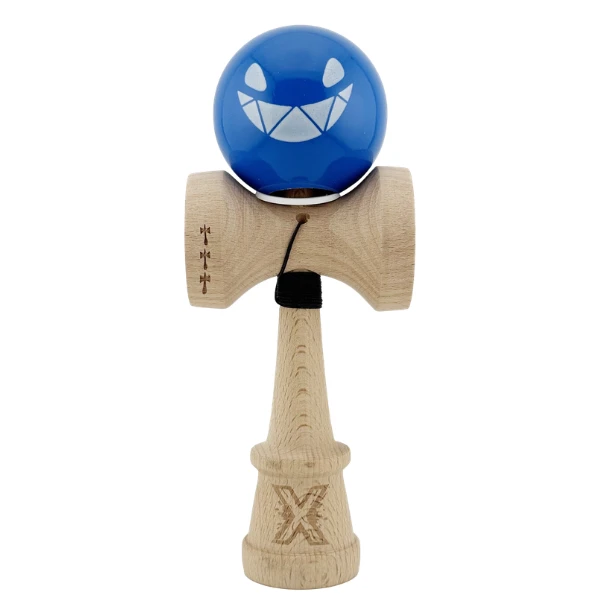 «kendama super sticky x original», rulment metalic, ața 62/65 cm, king size 7.5 x 6 x 18 cm, "crazy smile" 2
