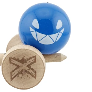 «kendama super sticky x original», rulment metalic, ața 62/65 cm, king size 7.5 x 6 x 18 cm, "crazy smile" Thumbnail 7