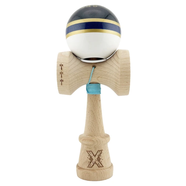 «kendama royal spike x original», profesională, rulment metalic, ața 62/65 cm, ultra aderent, king size 7.5 x 6 x 18 cm, inel albastru inchis 2