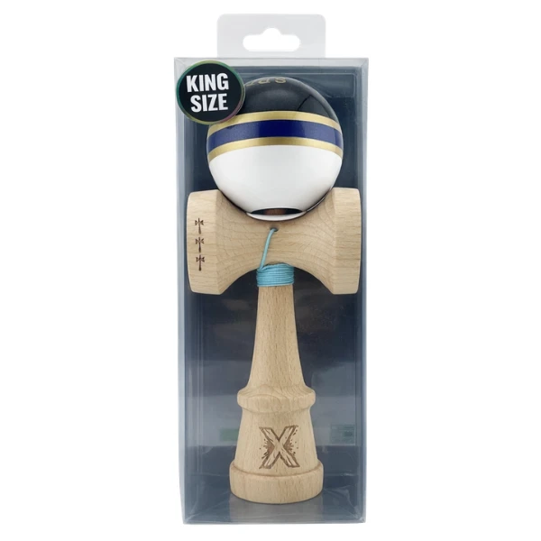«kendama royal spike x original», profesională, rulment metalic, ața 62/65 cm, ultra aderent, king size 7.5 x 6 x 18 cm, inel albastru inchis 3