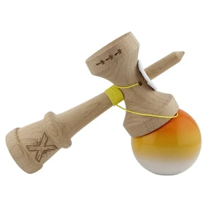 «kendama super sticky x original», rulment metalic, ața 62/65 cm, king size 7.5 x 6 x 18 cm, „gradient portocaliu" Thumbnail 7