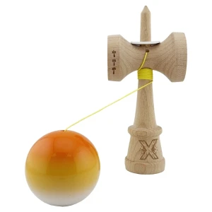 «kendama super sticky x original», rulment metalic, ața 62/65 cm, king size 7.5 x 6 x 18 cm, „gradient portocaliu" Thumbnail 8