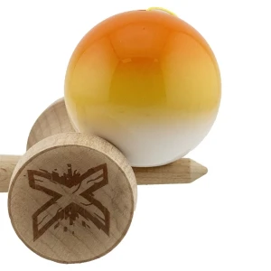 «kendama super sticky x original», rulment metalic, ața 62/65 cm, king size 7.5 x 6 x 18 cm, „gradient portocaliu" Thumbnail 9