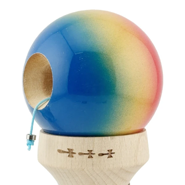 «kendama super sticky x original», rulment metalic, ața 62/65 cm, king size 7.5 x 6 x 18 cm, „gradient" 10