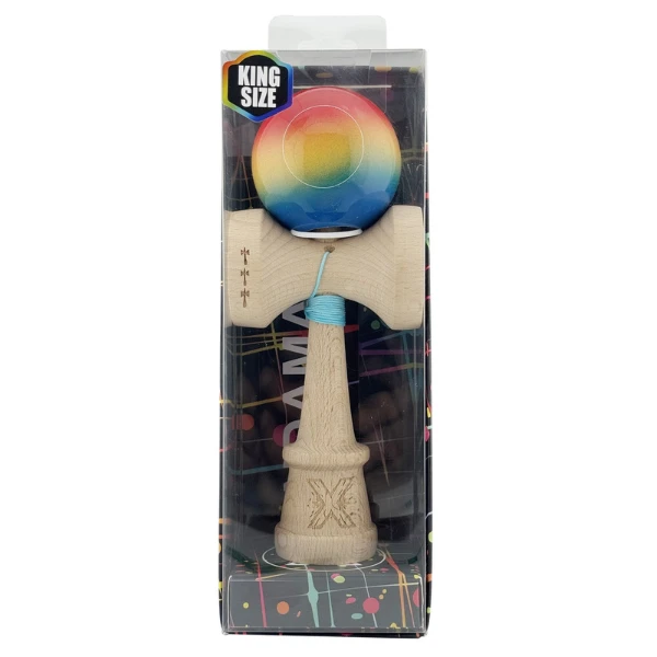 «kendama super sticky x original», rulment metalic, ața 62/65 cm, king size 7.5 x 6 x 18 cm, „gradient" 3