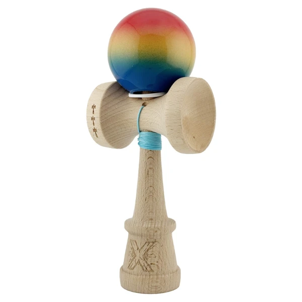 «kendama super sticky x original», rulment metalic, ața 62/65 cm, king size 7.5 x 6 x 18 cm, „gradient" 5