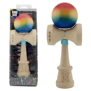 «kendama super sticky x original», rulment metalic, ața 62/65 cm, king size 7.5 x 6 x 18 cm, „gradient"
