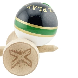 «kendama royal spike x original», profesională, rulment metalic, ața 62/65 cm, ultra aderent, king size 7.5 x 6 x 18 cm, inel verde Thumbnail 5