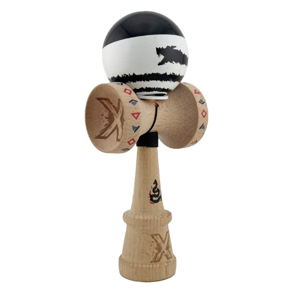 «kendama super sticky x original», rulment metalic, ața 62/65 cm, king size 7.5 x 6 x 18 cm, „dragon" 5