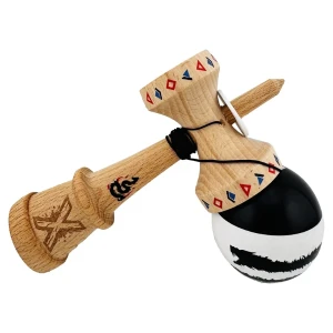 «kendama super sticky x original», rulment metalic, ața 62/65 cm, king size 7.5 x 6 x 18 cm, „dragon" Thumbnail 6