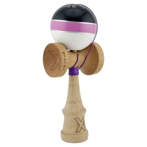 «kendama royal spike x original», profesională, rulment metalic, ața 55 cm, ultra aderent, 7 x 6 x 18 cm, negru-roz-alb Thumbnail 10