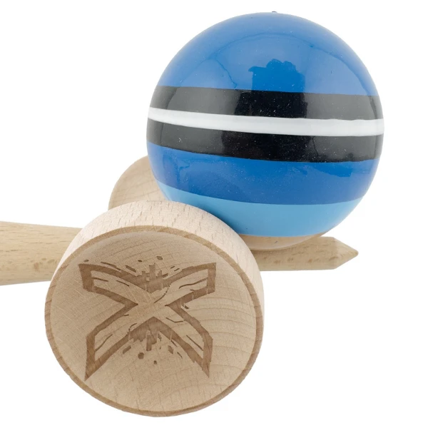 «kendama super sticky x original», rulment metalic, ața 62/65 cm, king size 7.5 x 6 x 18 cm, „saturn" 9
