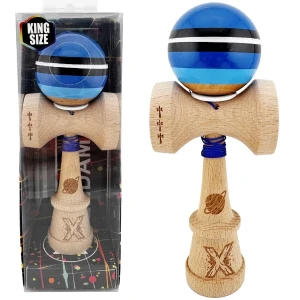 «kendama super sticky x original», rulment metalic, ața 62/65 cm, king size 7.5 x 6 x 18 cm, „saturn" Thumbnail 2