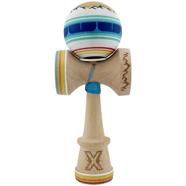 «kendama super sticky x original», rulment metalic, ața 62/65 cm, king size 7.5 x 6 x 18 cm, „munți" 3
