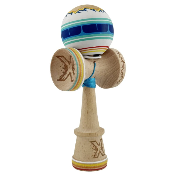 «kendama super sticky x original», rulment metalic, ața 62/65 cm, king size 7.5 x 6 x 18 cm, „munți" 5